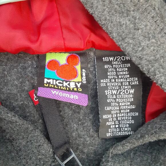 VTG Mickey Mouse Pullover Hoodie Sweater Women Size 18W/20W Mickey Unlimited - Picture 5 of 8